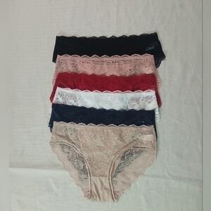 Lace Panties Set - Black, Pink, Red, White, Navy, Beige